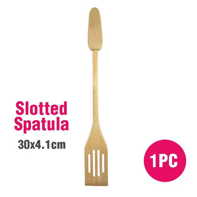 Koka virtuves piederumu komplekts Masīvkoka sīkrīku Karote Dakšu Virpotāja Lāpstiņa Dabiski virtuves instrumenti