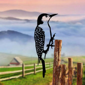 Metāla putns dzelzs dobs siluets elfs koka dekorācijas kartīte rotājums mājas dārzs pagalms sarūsējis dzelzs amatniecības dekors skulptūra