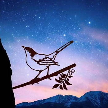 Μεταλλικό Bird Iron Hollow Silhouette Ξωτικό Δέντρο διακόσμηση Κάρτα Στολίδι Σπίτι Κήπος Αυλή Σκουριασμένο Σιδερένιο Χειροτεχνία Διακοσμητικό Γλυπτό