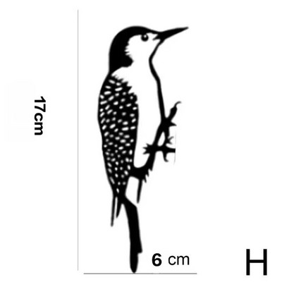 Metāla putns dzelzs dobs siluets elfs koka dekorācijas kartīte rotājums mājas dārzs pagalms sarūsējis dzelzs amatniecības dekors skulptūra