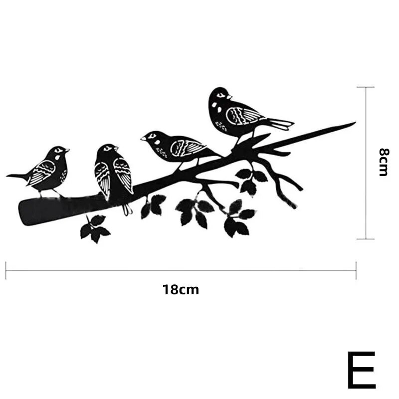 Metāla putns dzelzs dobs siluets elfs koka dekorācijas kartīte rotājums mājas dārzs pagalms sarūsējis dzelzs amatniecības dekors skulptūra
