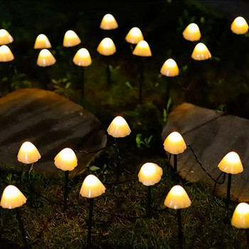 LED Solar Mushroom Light Outdoor Solar Mushroom Lamp Fairy Light Patio Pathway Landscape Lawn Lamp Garden Decor 2023