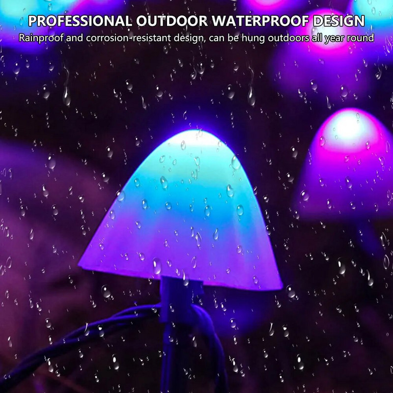 LED saules sēņu gaisma āra ūdensnecaurlaidīga saules sēņu lampa Fairy Light Patio Pathway Ainava zāliena lampa Dārza dekors 2023