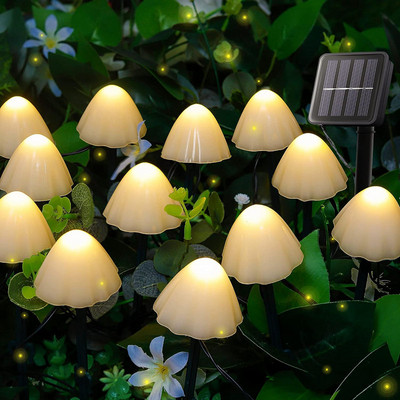 Σετ 10/20 τεμ. 8 Λειτουργίες Mushroom Solar Lights Solar Pathway Lights Υπαίθριο Φως Νεράιδα για Χριστουγεννιάτικο Πάρτυ με γκαζόν στην πίσω αυλή στον κήπο
