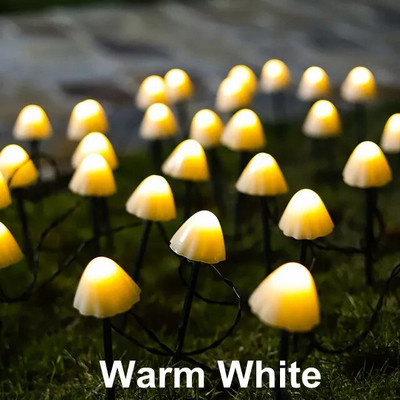 10/30 LED gomba napelemes lámpa kerti lámpák napelemes pázsit lámpa kültéri vízálló napelemes tündéri fényfüzér füzér kerti dekoráció