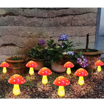 Solar Panel Mushroom Solar Fairy Light Outdoor IP65 Αδιάβροχο String Fairy Lamps Garden Pathway Γιρλάντες Χριστουγεννιάτικη διακόσμηση