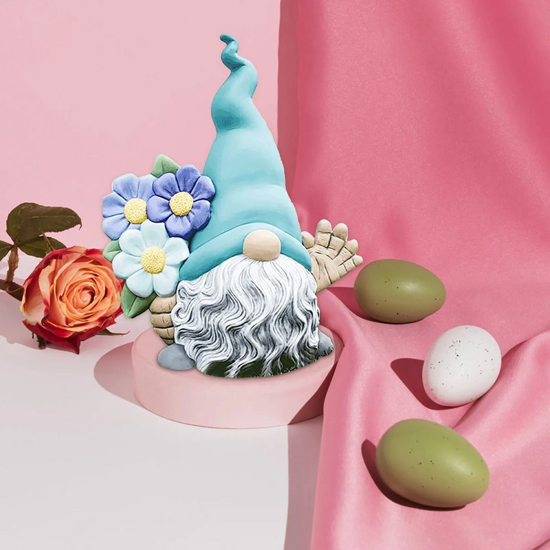 Dervos beveidės nykštukinės lėlės figūrėlės sodas ir gėlės laikančios mažylės rankdarbių namų dekoracijos 2023 m.