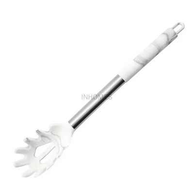 Nelipnus karščiui atsparus silikoninis Wok mentele Turner grandiklis Kastuvas Šaukštai Balto marmuro Virtuvė Maisto gaminimo Kepimo Įrankiai Indų rinkinys