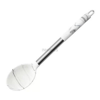 Nelipnus karščiui atsparus silikoninis Wok mentele Turner grandiklis Kastuvas Šaukštai Balto marmuro Virtuvė Maisto gaminimo Kepimo Įrankiai Indų rinkinys