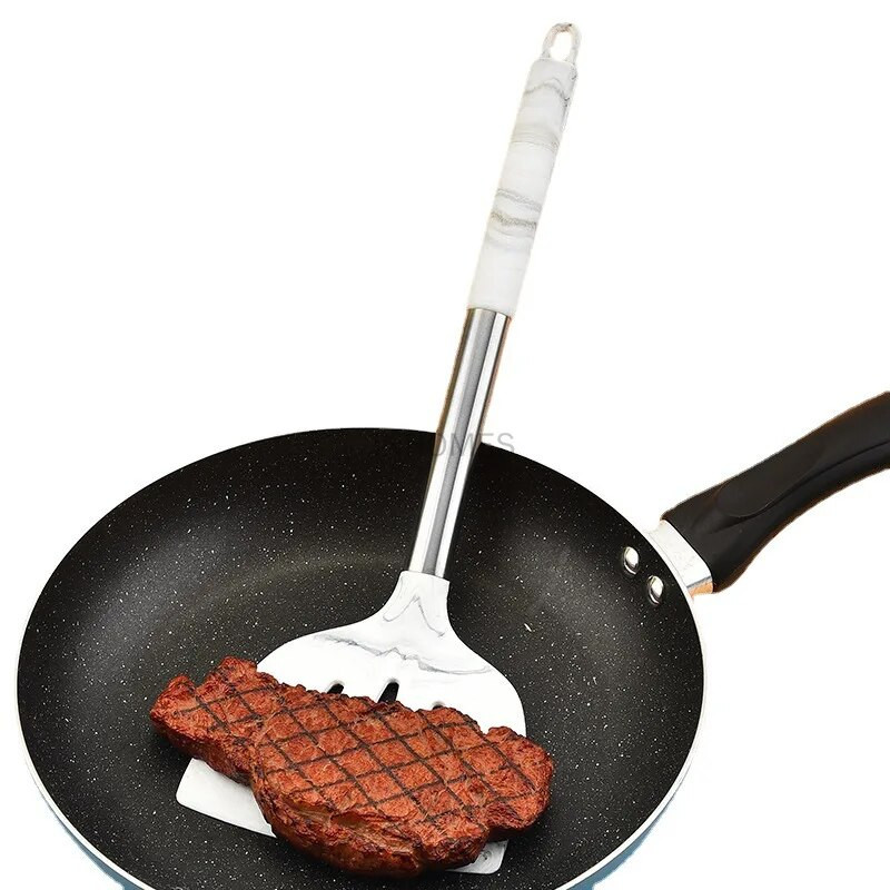 Nelipnus karščiui atsparus silikoninis Wok mentele Turner grandiklis Kastuvas Šaukštai Balto marmuro Virtuvė Maisto gaminimo Kepimo Įrankiai Indų rinkinys