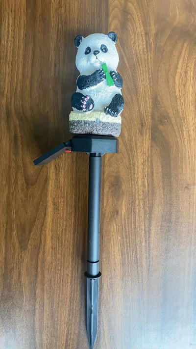 Saules dārza stabu gaismas sveķu papagailis saules gaismas āra statujas IP65 ūdensnecaurlaidīgi LED dekoratīvie lukturi pastaigu zāliena pūcei