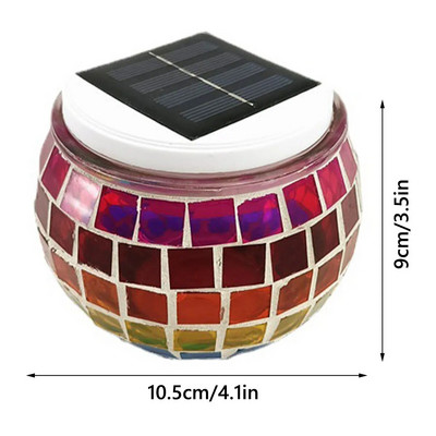 Āra saules LED gaisma RGB dārza lampa Daudzkrāsu apgaismojums Saules zāliena gaisma RGB mozaīkas saules gaisma ainavas lampa Dārza dekors