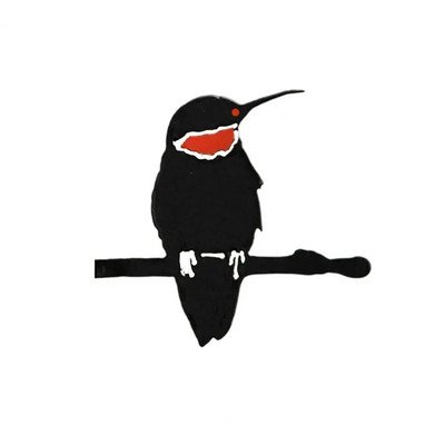 Plug-in Putnu statuja Dekoratīvs dobs koka miets Dizains Dzenis statuja Metāla Amatniecība Koks Plug Putnu Ornaments Dārza dekors