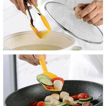 1 БР Силиконова посуда Топлоустойчива силиконова шпатула Четка за масло Щипки за храна Разбиване на яйца кухненски инструмент за готвене Щипка за храна