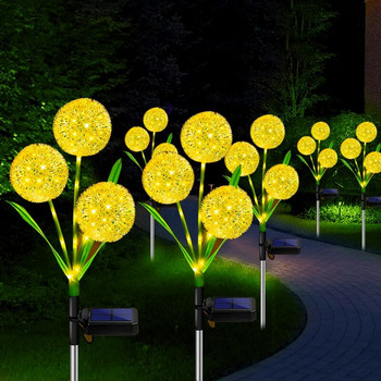 Външни LED слънчеви светлини за пътека от глухарчета Водоустойчива градинска декорация на вътрешния двор Ландшафтен двор Слънчева лампа за морава