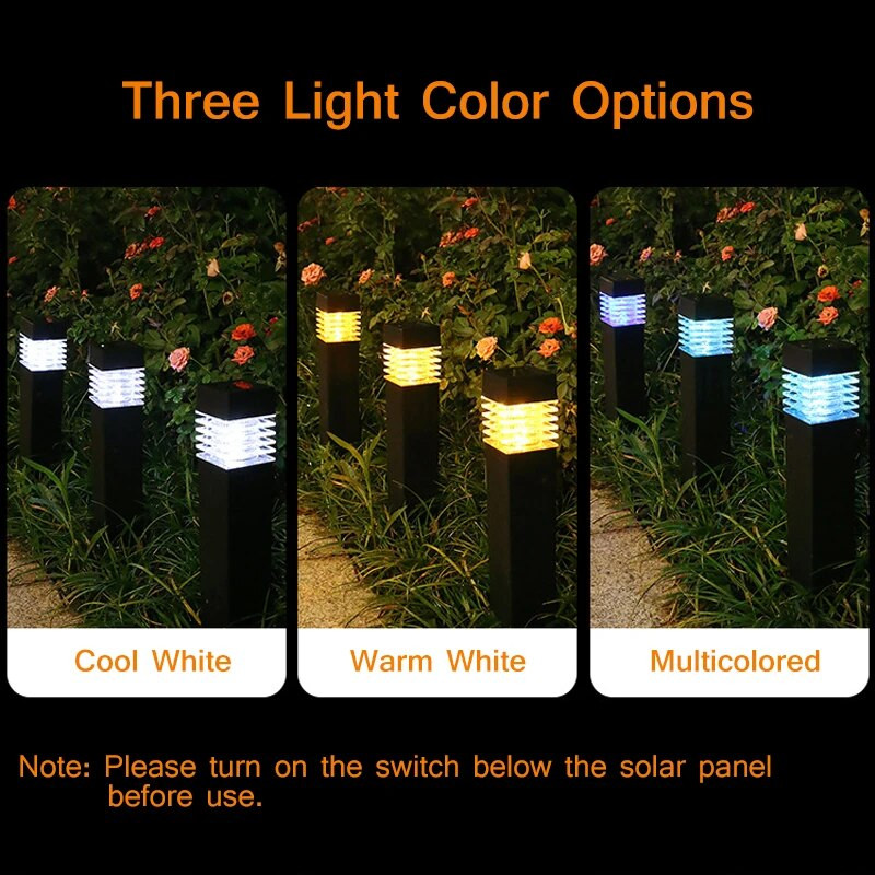 Ηλιακό φωτιστικό γκαζόν Επαναφορτιζόμενο φωτιστικό κήπου εξωτερικού χώρου με ηλιακή ενέργεια LED ηλιακό φως για Pathway Street Landscape Patio Decoration