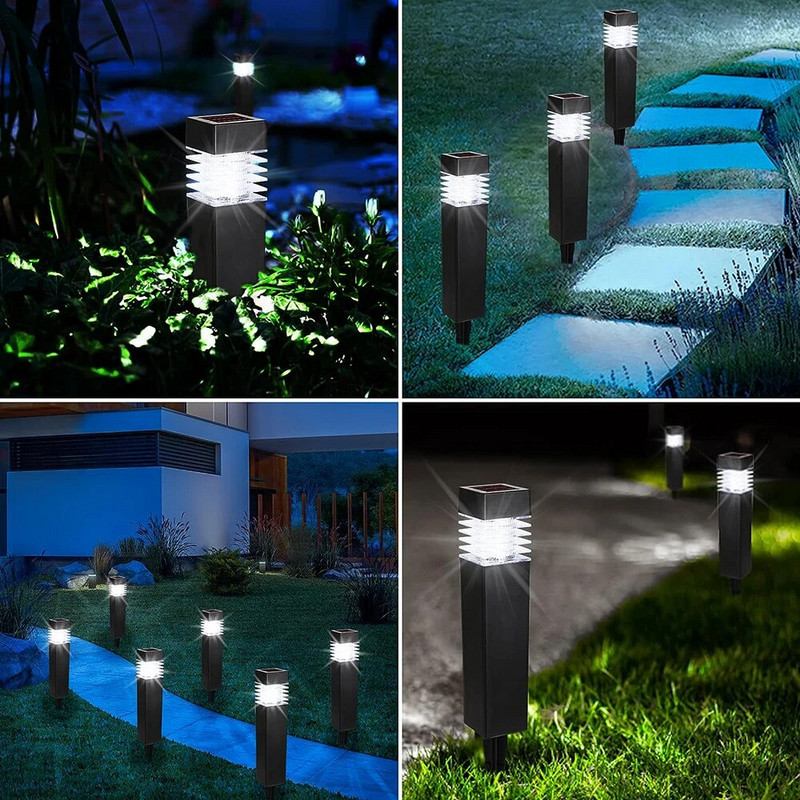 Ηλιακό φωτιστικό γκαζόν Επαναφορτιζόμενο φωτιστικό κήπου εξωτερικού χώρου με ηλιακή ενέργεια LED ηλιακό φως για Pathway Street Landscape Patio Decoration