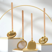 Karstais katls ar garu rokturi Karote Koka rokturis Virtuves Wok Lāpstiņa Caurduris Rievots Virpotājs Kauss Skimmer Lāpsta Ēdienu gatavošanas rīki