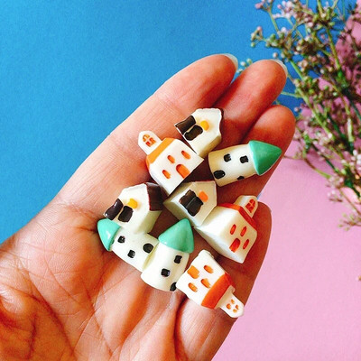 9 gab mini mājiņa/kociņi/miniatūras mājiņa/nobružāts/mīlīgs/ pasaku dārzs/rūķītis/sūnu terārijs mājas dekori/amatniecības piederumi