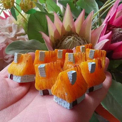 9 gab mini mājiņa/kociņi/miniatūras mājiņa/nobružāts/mīlīgs/ pasaku dārzs/rūķītis/sūnu terārijs mājas dekori/amatniecības piederumi