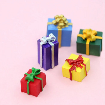 Αξεσουάρ διακόσμησης Χριστουγεννιάτικου κουτιού δώρου 5 ΤΕΜ 1/12 σε κλίμακα Μινιατούρα κουκλόσπιτο