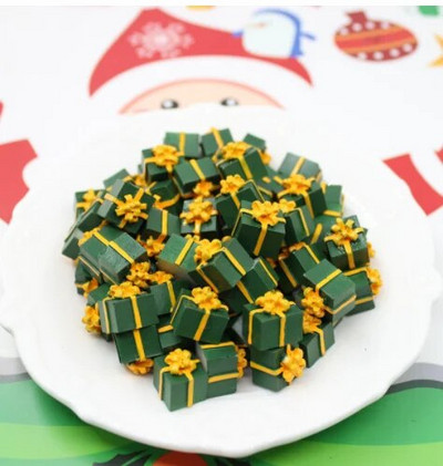 5 vnt. 1/12 mastelio miniatiūriniai lėlių namelio Kalėdų dovanų dėžutės dekoravimo priedai