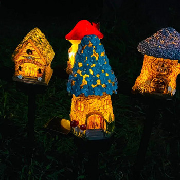 Слънчеви светлини Подова лампа за къща от смола Външна водоустойчива LED лампа Декорация на двора Пейзажна лампа за морава