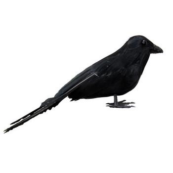 1PC Simulation Black Crow Animal Model Artificial Crow Black Bird Raven Prop Horror Scary Halloween Decorations Party Supplies