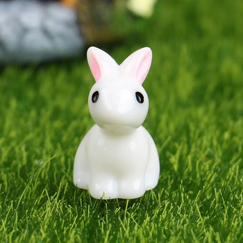 10/20/50PCS Mini Resin Bunnies Miniature Figures 3D Μικρό Λευκό Κουνέλι Στολίδι Micro Landscape Dollhouse Dollhouse Diy Crafts