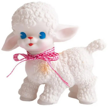 Ретро класическа гумена овца кукла сладко момиче мила глас животно подарък модел агне статично бюро стая аксесоари за дома орнаменти