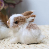 Jauks dzīvnieks Lieldienu zaķa modeļa figūriņas Simulācija pūkains tupus trusis Ziemassvētku dzimšanas diena Mājas kāzu rotājumi Miniatūras