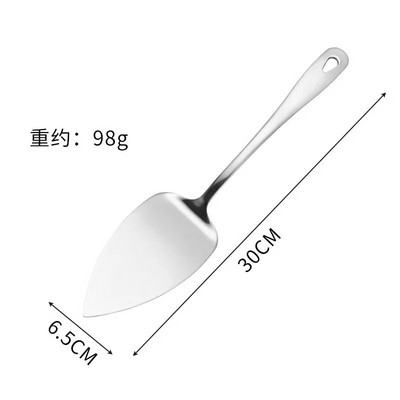 Nerūsējošā tērauda servēšanas virtuves piederumi Zupas karote ar garu rokturi dakšiņu caurduris Gatavošanas lāpstiņa bufete galda piederumu komplekts, sabiezināti galda piederumi