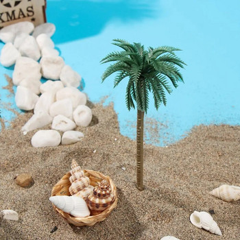 5 τμχ Νέα πλαστική καρύδα φοίνικας μινιατούρα φυτά Γλάστρες Bonsai Craft Micro Landscape DIY Decor Craft Sand Table Scenery Model