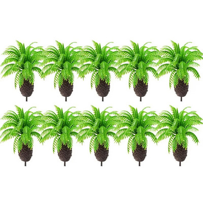 5Gb jauni plastmasas kokosriekstu palmu koka miniatūras augu podi Bonsai Craft mikro ainava DIY dekors amatniecības smilšu galda ainavas modelis