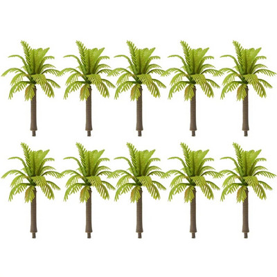 5Gb jauni plastmasas kokosriekstu palmu koka miniatūras augu podi Bonsai Craft mikro ainava DIY dekors amatniecības smilšu galda ainavas modelis