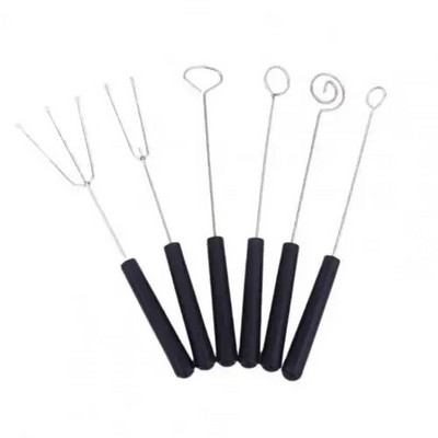 1 rinkinys mados šokolado panardinimo šakučių rinkinys nuo rūdžių PP saldainių panardinimo įrankiai, padengimo kava, dekoravimo šakučių rinkinys