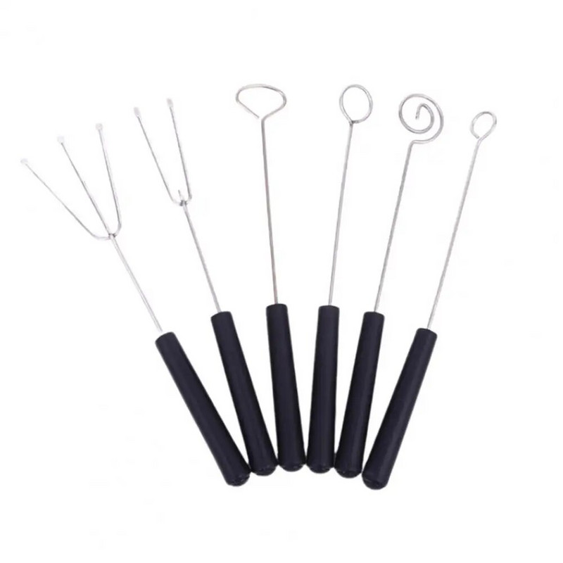 1 rinkinys mados šokolado panardinimo šakučių rinkinys nuo rūdžių PP saldainių panardinimo įrankiai, padengimo kava, dekoravimo šakučių rinkinys