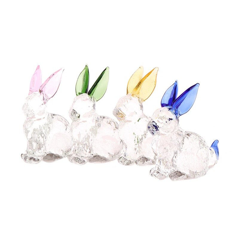 Κρυστάλλινο γυαλί κουνέλι πεταλούδα κύκνος άγαλμα μασκότ Ζώο χειροποίητα ειδώλια Στολίδια για τον κήπο Σπίτι Σαλόνι Τραπέζι γραφείου