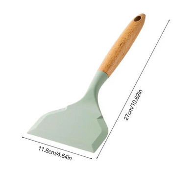 Silikoonist spaatliga Turner mittenakkuv silikoonist laia suuga praadimislabidas puidust käepidemega Köögividinad Kuumakindlad spaatlid