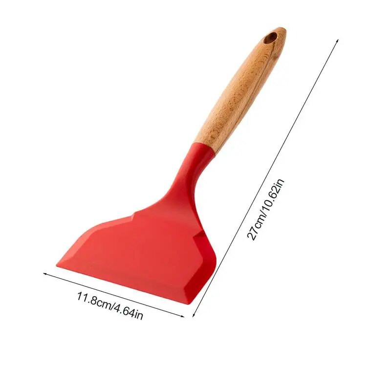 Silikoonist spaatliga Turner mittenakkuv silikoonist laia suuga praadimislabidas puidust käepidemega Köögividinad Kuumakindlad spaatlid