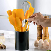 Daudzkrāsains pārtikas kvalitātes nelipīgs sviesta gatavošanas silikona lāpstiņas komplekts cepumu konditorejas izstrādājumu skrāpis kūkas cepšanas lāpstiņa silikona lāpstiņa