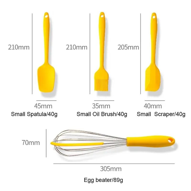 Daudzkrāsains pārtikas kvalitātes nelipīgs sviesta gatavošanas silikona lāpstiņas komplekts cepumu konditorejas izstrādājumu skrāpis kūkas cepšanas lāpstiņa silikona lāpstiņa