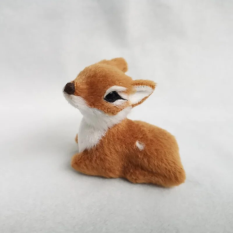 Simulācija guļus Ziemassvētki Sika Mākslīgie Brieži Ziemeļbrieži Pasaku Dārzs Miniatūras Rekvizīti Dzīvnieku modelis Figūriņas Veikala loga Vitrīna