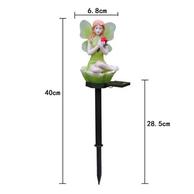 Led saulės šviestuvai lauko dekoratyviniai dervos gėlių fėjos šviesa su kuoliuku kiemo kiemui sodo takas verandos vejos dekoravimui