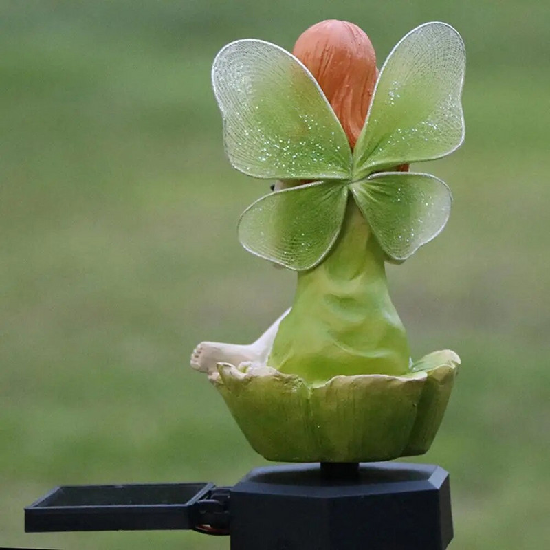 Led saulės šviestuvai lauko dekoratyviniai dervos gėlių fėjos šviesa su kuoliuku kiemo kiemui sodo takas verandos vejos dekoravimui