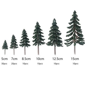 10/20/30Pcs 5-15cm Cedar Tree Πράσινο τοπίο Μοντέλο Cedar Trees for Train Train Building Model Layout Prop