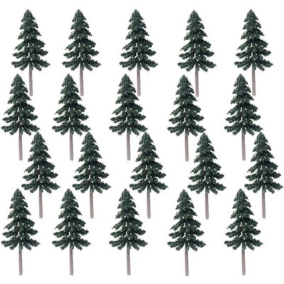 10/20/30 vnt. 5-15 cm kedro medžio žalias peizažas kraštovaizdžio modelis Kedro medžiai traukinio bėgių tiesimui Modelio išdėstymo atrama