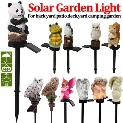 Napelemes lámpa Panda Állat Napelemes Kerti lámpák Napenergiával működő napelemes Led lámpa kültéri kerti dekorációs lámpa Vízálló napelemes lámpák