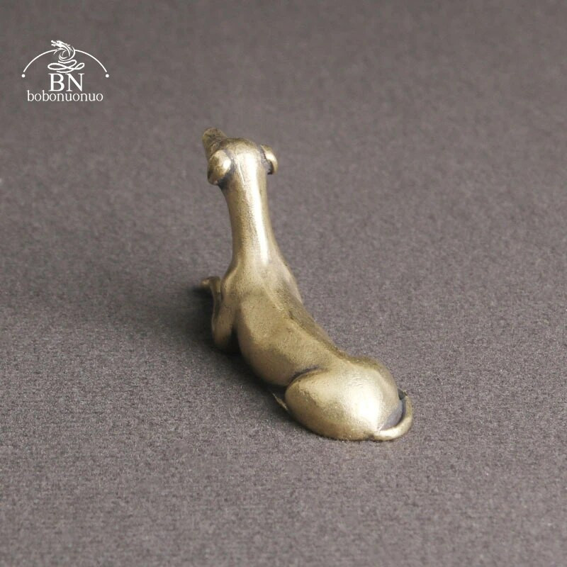 Masīvs misiņš Lojāls suņu rakstāmgalda ornamenti Vintage vara dzīvnieki Miniatūras figūriņas Dekorācijas Dāvanas Mājas dekors Amatniecība Aksesuāri