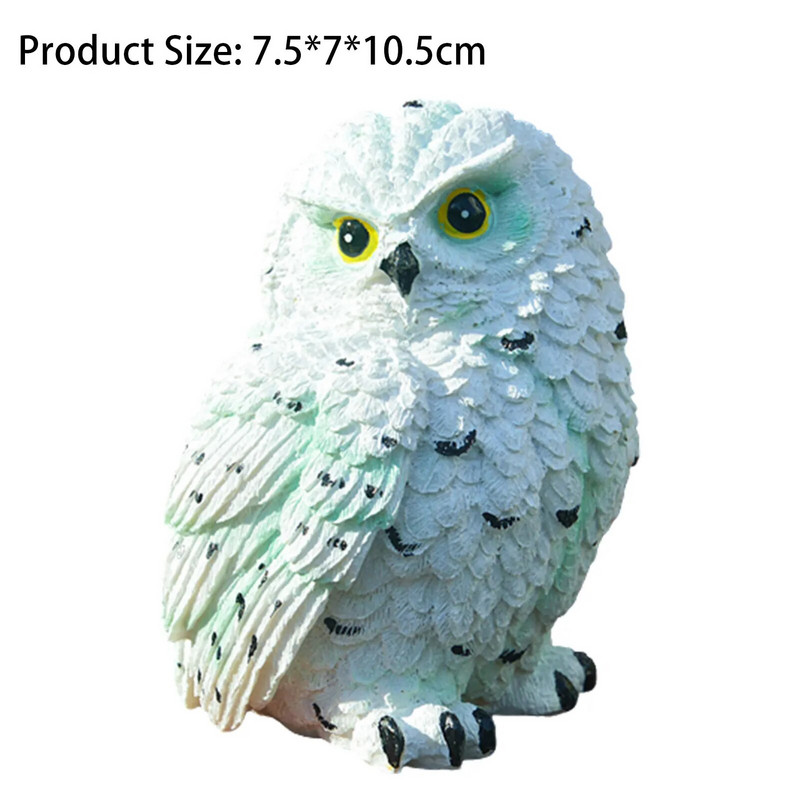 Āra dārza sveķu pūces ornamenta simulācijas informācija. Dzīvnieku miniatūra figūriņa draugiem ģimenes mīļotā dāvana CLH@8